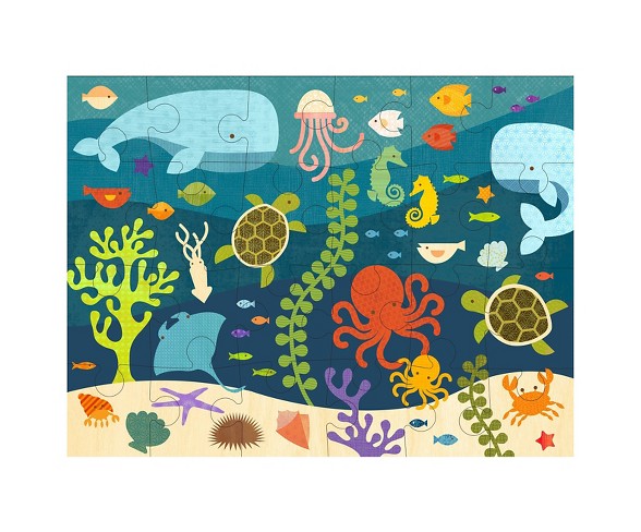 Petit Collage Ocean Life Floor Puzzle 24pc