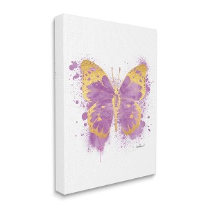 Stupell Industries Purple Butterfly Paint Splatter Glam Insect - 1 of 4