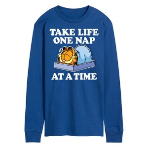 Men's - Garfield - Take Life One Nap Long Sleeve Graphic T-Shirt - 1 of 4