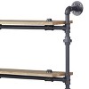 INFURNIC Decorative Wall Shelf Industrial 5-Tier Water Pipe Frame for Display and Storage Stylish Space-Saving, Black, 28.5"*9.5"*59.5" - 3 of 4