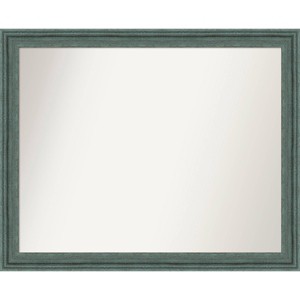 32"x26" Non-Beveled Upcycled Wood Bathroom Wall Mirror Teal/Gray - Amanti Art: Modern Rectangular, Wall Mounted, Includes Hardware - 1 of 4