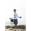 Hope & Henry Boys' White with Shark Print Rash Guard Containing Recycled Fibers, Toddler - image 3 of 4