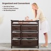 Baby Changing Table, Baby Changing Station Dresser with 6 Storage Drawers and Pad,Diaper Changing Table,Wooden Infant Diaper Changing Station Dresser - 4 of 4