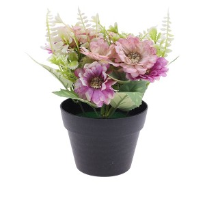 Unique Bargains Artificial Plants Hibiscus Plastic 4.33"x4.33"x7.48" 1 Pc - 1 of 4