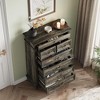 7 Drawers Dresser for Bedroom, Farmhouse 50" Tall Wood Chest of Drawers with Rustic Handle - 4 of 4