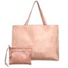 The Lakeside Collection Reversible Tote Plus Pouch - Blush/Mauve - image 2 of 3