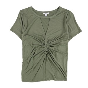 bar III Womens Twist Front Embellished T-Shirt - 1 of 2