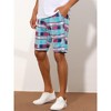 INSPIRE CHIC Men's Straight Fit Flat Front Plaid Printed Shorts - 2 of 4