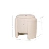 Nordlys hite Bouclé Pouf Vintage Style Upholstery Living Room - 4 of 4