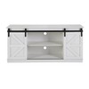 Wooakway 58"L 30"H 16"D Modern & Farmhouse Single Tier TV Stand Storage Cabinet with Sliding Barn door for TVs Up to 65" Living Rooms Apartment - 3 of 4