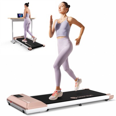 Deerrun Walking Pad , 300lbs Capacity Under Desk Treadmill, 0.6-3.8 Mph With PitPat APP, Smart Treadmills for Home Office