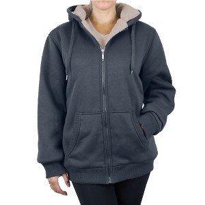 Rudoplh  Women's Loose Fit Heavyweight Hoodie With Faux Shearling Lining - 1 of 1