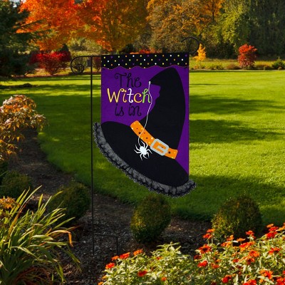Briarwood Lane Halloween Garden Flag 12x18 For Outdoor The Witch Is in Burlap For Halloween Garden Flag Flags For Outside