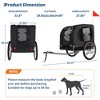 Dog Bike Trailer for Medium Large Dogs - Convertible to Jogging Stroller, Foldable Pet Bicycle Carrier with 19" Air Tires, fits 20"-29" Bike - 4 of 4