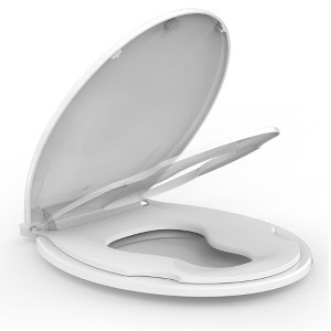 Toilet Seat, Quiet and Soft-Close, Safe PP Material, with Accessories, Easy to Install and Remove, Universal Design, Suitable for Standard Toilets - 1 of 4