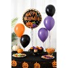 LoonBalloon Standard Halloween Striped Pumpkins Foil Balloon with 4 Latex Balloons – Spooky Party Decoration Set - 3 of 4