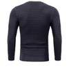 Men's Knitted Sweater Ribbed Slim Fit Sweatshirt Solid Stripe Long Sleeves Crew Neck Ribbing Top - 3 of 4