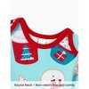 PATPAT Christmas Matching Family Pajamas Set Gingerbread Print Blue and RedPuS with Christmas Socks Light Blue - 4 of 4
