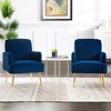 Set of 2 Rosa Transitional Comfy Living Room Armchair with Metal Legs | ARTFUL LIVING DESIGN - 2 of 4