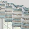 Greenland Home Fashions Phoenix Turquoise Window Valance, 84"x16", Lined, Grommet Top, Brushed Microfiber - 2 of 2
