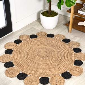 Ayana Two-Tone Jute Hippy Circle - JONATHAN Y - 1 of 4