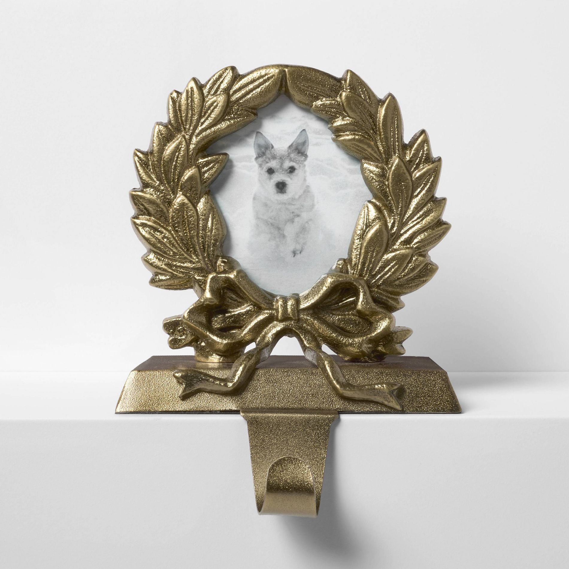 Wreath Picture Frame Christmas Stocking Holder Gold - Threshold™ designed with Studio McGee