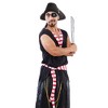 Blue Panda Black Tricorn Pirate Hat with Eye Patch for Adult Cosplay Party Halloween Costume - 3 of 4