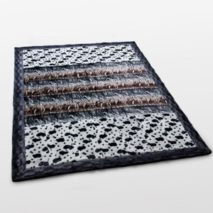 Slickblue Cozy Animal Print Throw Blanket, 86.6"x63", Faux Fur Front, Plush Back, Warm 22.5 oz Filling, 4 Design Options - 1 of 2