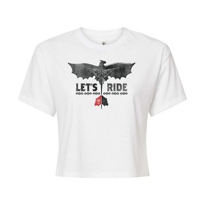 Women's - How to Train Your Dragon - Let's Ride Cropped Graphic T-Shirt - 1 of 4