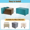 Unique Bargains Textured Jacquard Stretch Footstool Slipcover Protector for Living Room Bedroom - 4 of 4