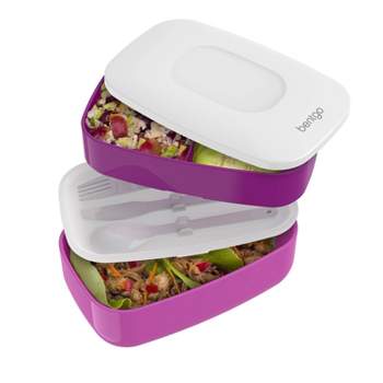  Bentgo® Kids Chill Lunch Box With Kids Reusable Plastic Utensils  (Purple) : Home & Kitchen