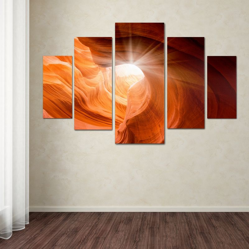 Trademark Fine Art -QVC ONLY Lavish Home Moises Levy 'Smooth II' Multi Panel Art Set, 3 of 4