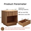 ZACHVO 21.6-Inch Mid-Century Modern Nightstand Set of 2 — Fluted Drawer Panel, Spacious Storage, Durable MDF Construction - 4 of 4