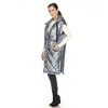 White Mark Women's Metallic Long Puffer Vest - image 2 of 4