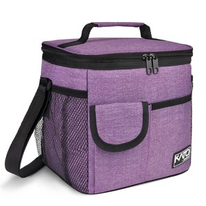 Tirrinia Large Lunch Bag for Women Men, 10.5L Insulated Leakproof Thermal Reusable Lunch Cooler Tote Bag with Front Pockets - 1 of 4