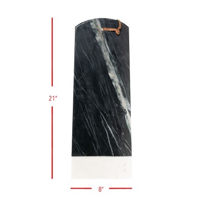 Large Black and White Marble Rectangular Cutting Board