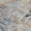 HomeRoots 5' X 8' Denim Blue Beige And Charcoal Abstract Washable Indoor Outdoor Area Rug - 4 of 4