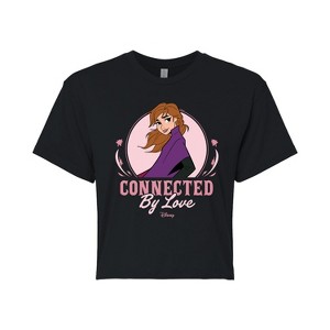 Women's - Frozen 2 - Connected By Love Anna Cropped Graphic T-Shirt - 1 of 4