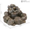 Sunnydaze 18"H Electric Resin Rocky Ravine Waterfall Outdoor Water Fountain - 3 of 4
