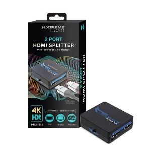 Xtreme 2-Port HDMI Splitter for HDTVs, Computer Monitors and Projectors, 4K Quality/Blu-Ray 3D Support, Works with Streaming Devices, Blu-Ray Players - 1 of 4