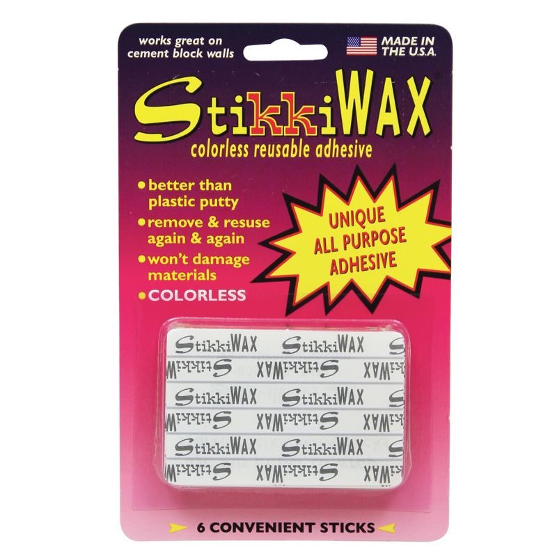 StikkiWorks StikkiWAX™ Adhesive Bars/Sticks, 6 Per Pack, 6 Packs, 2 of 3