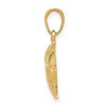 Black Bow Jewelry 14k Yellow Gold Polished and Textured Basketball Pendant, 14mm - 2 of 4