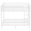 TopComfy Beds Metal Full over Full Bunk Bed Saving Noise Reduced No Box Spring Needed Teens Bed for Bedroom, White, 56.7"*65.57"*83.78" - 4 of 4