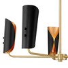 Possini Euro Design Finn 25" Mid Century Modern Pendant Chandelier Ceiling Light Fixture Dining Room Over Table Hanging 5-Light Black Gold Finish - 3 of 4