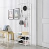 Yaheetech 3-in-1 Metal Hall Tree, 74"H Entryway Coat Rack with Shoe Bench & 18 Hooks - 4 of 4