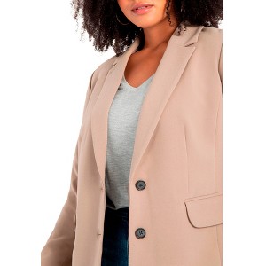 ELOQUII Women's Plus Size The 365 Semi Stretch Two Button Blazer - 1 of 4