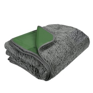 Tirrinia Large Waterproof Outdoor Blanket, Fleece Plush Emergency Blanket, Windproof Camping Blanket for Tailgating Game Day Stadium Concerts Car - 1 of 4