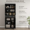 Modern Kitchen Pantry Freestanding Cabinet Cupboard with Doors and Drawer, Adjustable Shelving - 4 of 4