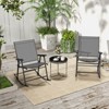 Tangkula 4pcs Patio Folding Rocking Chair Heavy-Duty Metal Frame Rockers Outdoor - 2 of 4