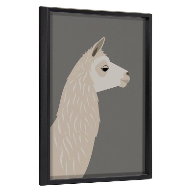 18" x 24" Blake Llama Larry by Rocket Jack Framed Printed Wood Black - Kate & Laurel All Things Decor